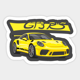 car gt3 rs 911 yellow edition Sticker
